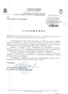 съобщение с изх. № РВР20-ТП00-18-18 от 14.12.2023 г.